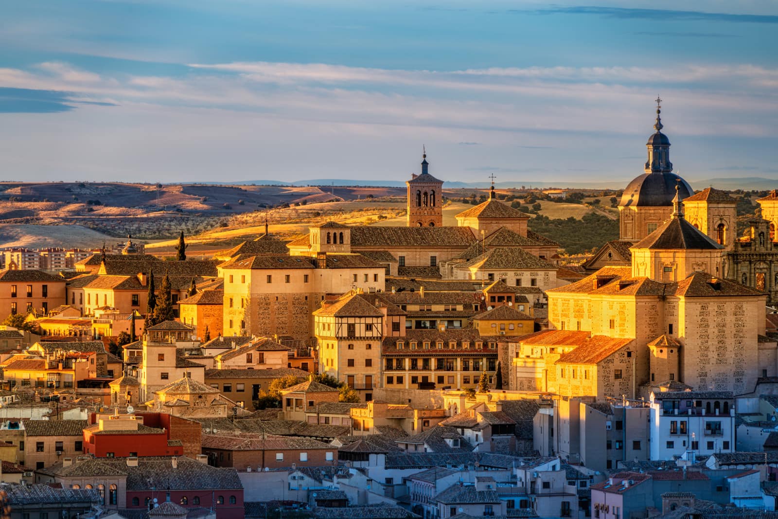 The old city of Toledo at sunset